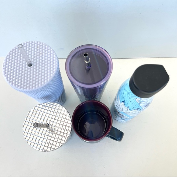 STARBUCKS 5pc Assorted 3 Tumbler 1 Water Bottle 1 Mug Reusable - Picture 4 of 15